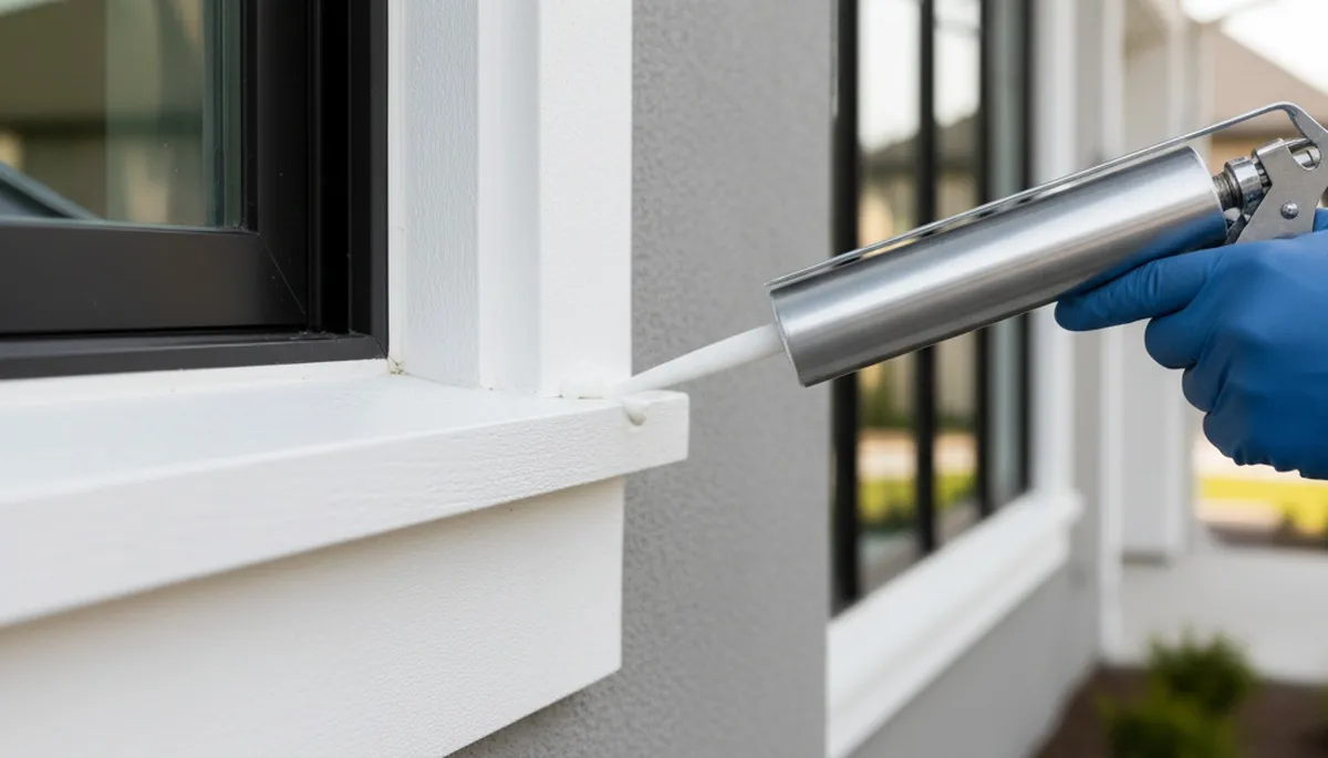 Professional caulking and sealing on San Jose, CA home exterior for weatherproof protection