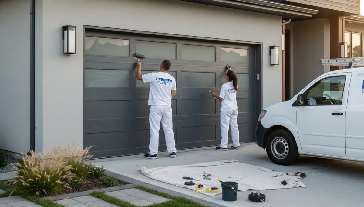 Professional garage door painting by expert house painters in San Jose, CA for lasting curb appeal