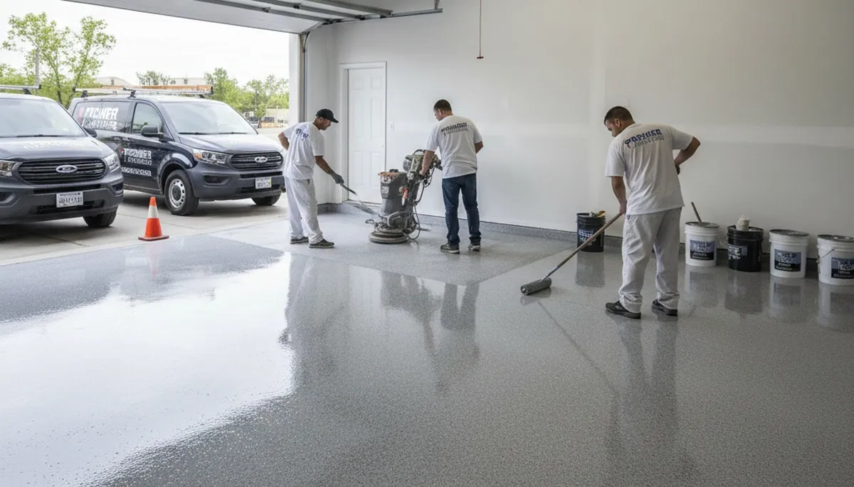 Professional epoxy garage floor coating in San Jose, CA by expert house painters