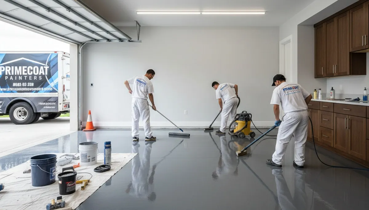 Professional epoxy garage floor coating in San Jose, CA by expert house painters