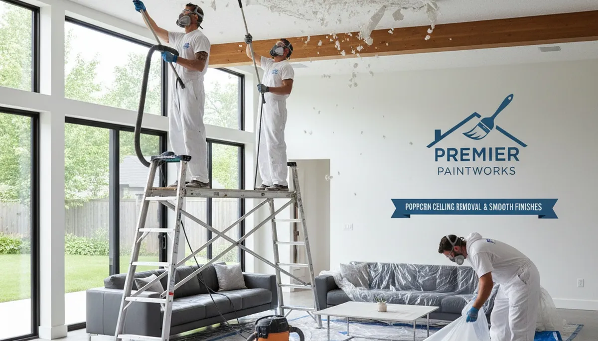 Professional popcorn ceiling removal and resurfacing in San Jose, CA home interior